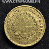 40 FRANCS OR NAPOLEON 1808 H LA ROCHELLE