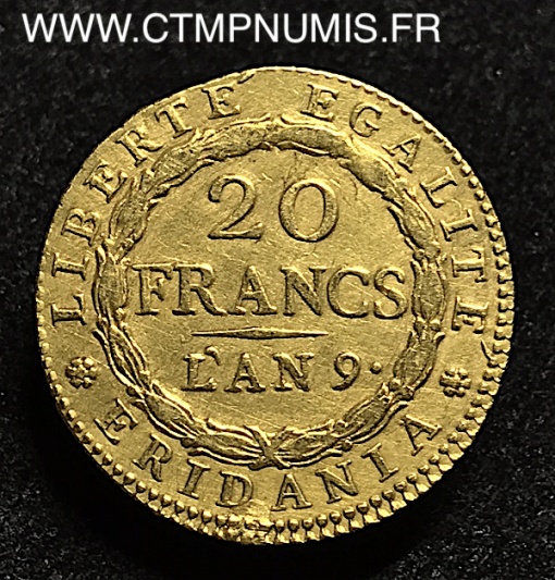 GAULE SUBALPINE 20 FRANCS OR AN 9 MARENGO