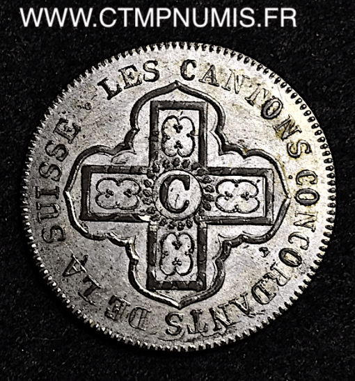 SUISSE 1 BATZEN BILLON CANTON DE VAUD 1832