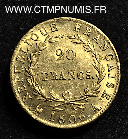 20 FRANCS OR NAPOLEON I° EMPEREUR 1806 A