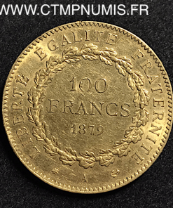 100 FRANCS OR GENIE III° REPUBLIQUE 1879 A 