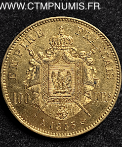 100 FRANCS OR NAPOLEON III 1855 A PARIS