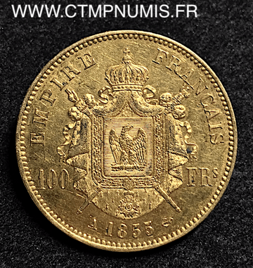 100 FRANCS OR NAPOLEON III 1855 A PARIS
