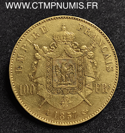 100 FRANCS OR NAPOLEON III 1857 A PARIS