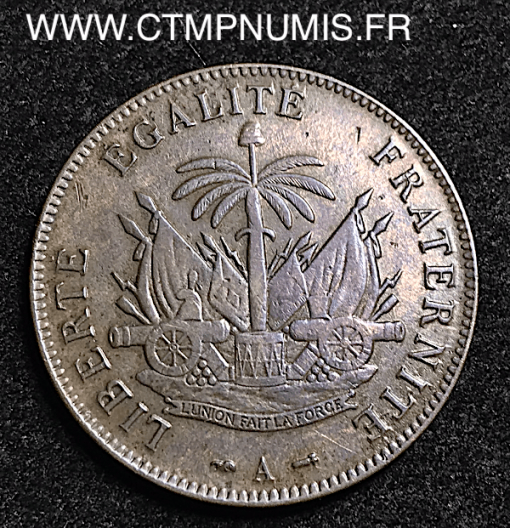 HAITI REPUBLIQUE 2 CENTIMES 1886 A PARIS