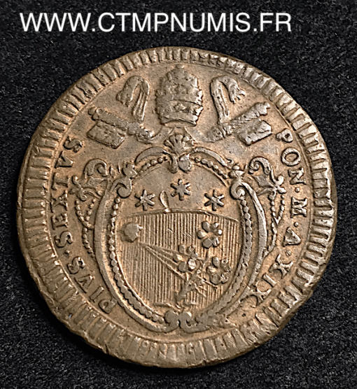 ITALIE VATICAN 2 BAIOCCHI PIE VI XIX (1793)