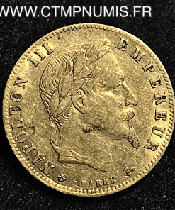 5 FRANCS OR NAPOLEON II LAUREE 1864 A PARIS