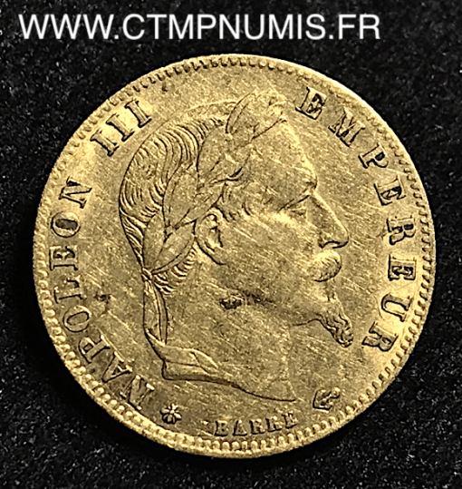 5 FRANCS OR NAPOLEON II LAUREE 1864 A PARIS