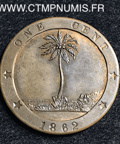 LIBERIA 1 CENT 1862 SPL