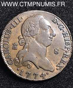 ESPAGNE 8 MARAVEDIS CHARLES III 1774 SEGOVIE