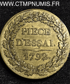 REVOLUTION PIECE D’ESSAI BRONZE 1792