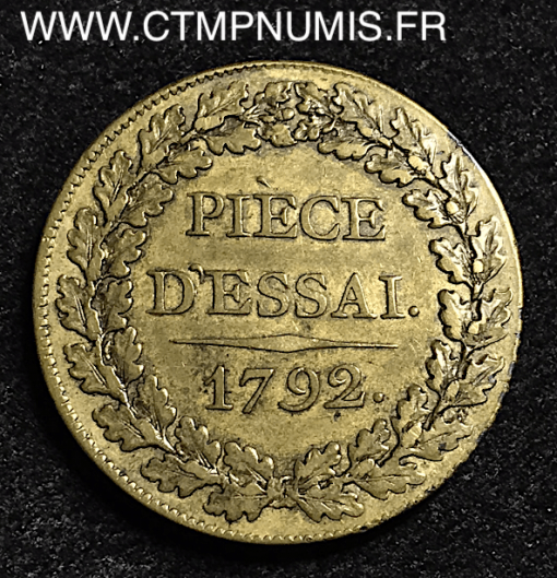 REVOLUTION PIECE D’ESSAI BRONZE 1792