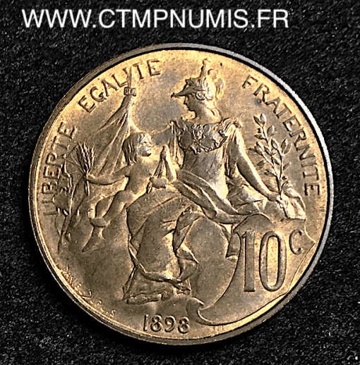 10 CENTIMES DANIEL DUPUIS 1898 SUP+