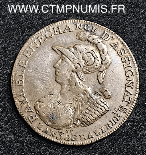 MONNAIE SIX BLANCS DE MONTAGNY 1791