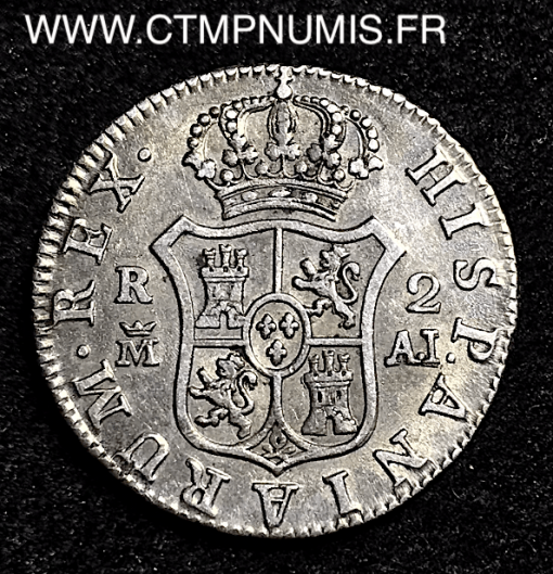 ESPAGNE 2 REALES CHARLES IV 1808 AJ MADRID