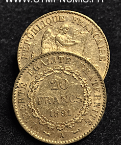 20 FRANCS OR GENIE 1891 A PARIS