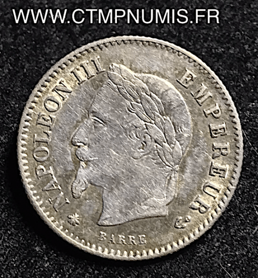 20 CENTIMES ARGENT NAPOLEON III 1867 A PARIS