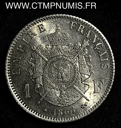 1 FRANC ARGENT NAPOLEON III 1866 A PARIS