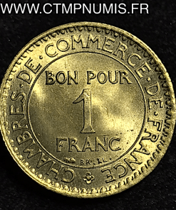 1 FRANC CHAMBRES DE COMMERCE 1921 SPL