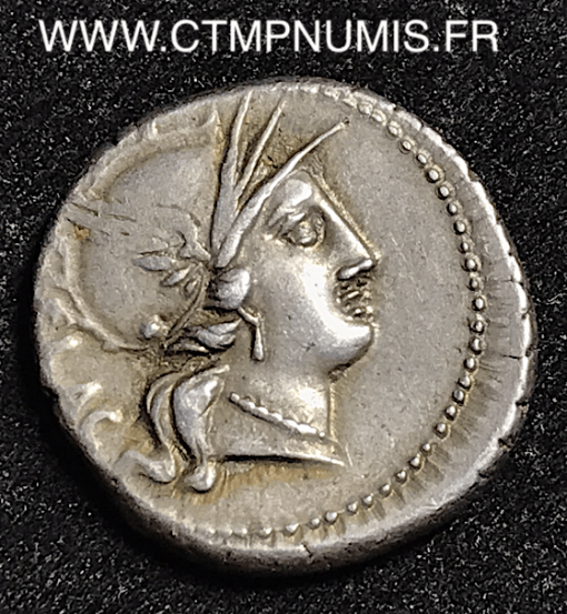 RUTILIA DENIER ARGENT A/ TETE DE ROME