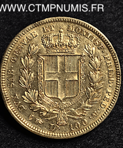 ITALIE SARDAIGNE 100 LIRE OR 1834 TURIN