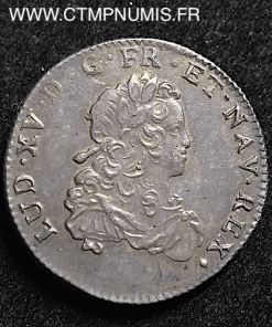 LOUIS XV 1/3 ECU DE FRANCE ARGENT 1723 AIX