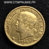 ITALIE 20 LIRE OR NAPOLEON I° 1809 M MILAN