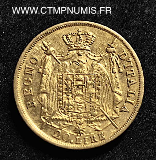 ITALIE 20 LIRE OR NAPOLEON I° 1809 M MILAN