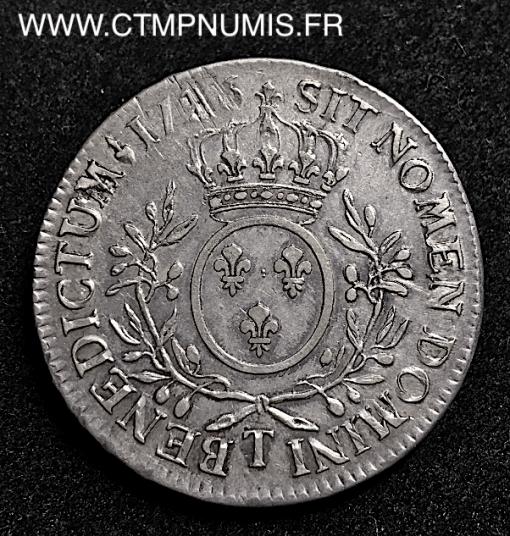 LOUIS XV ECU ARGENT 1726 T NANTES