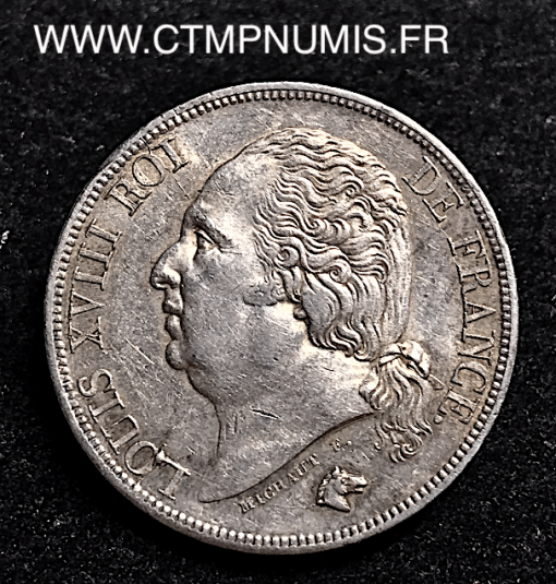 2 FRANCS ARGENT LOUIS XVIII 1823 M TOULOUSE