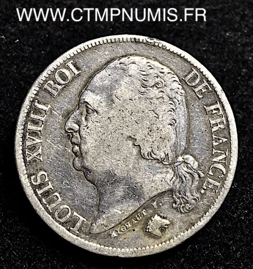 2 FRANCS ARGENT LOUIS XVIII 1824 M TOULOUSE