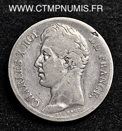 2 FRANCS ARGENT CHARLES X 1828 M TOULOUSE