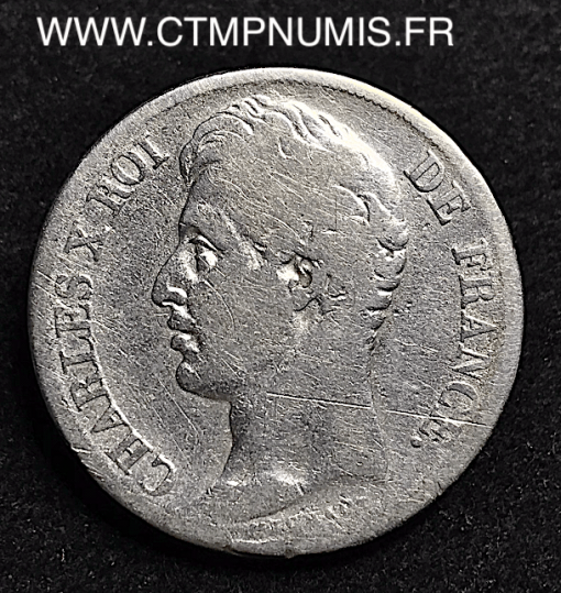 2 FRANCS ARGENT CHARLES X 1830 M TOULOUSE