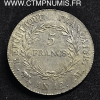 5 FRANCS ARGENT 1°CONSUL AN 12 M TOULOUSE