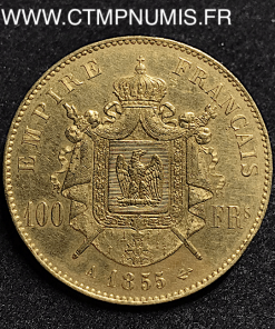 100 FRANCS OR NAPOLEON III 1855 A PARIS