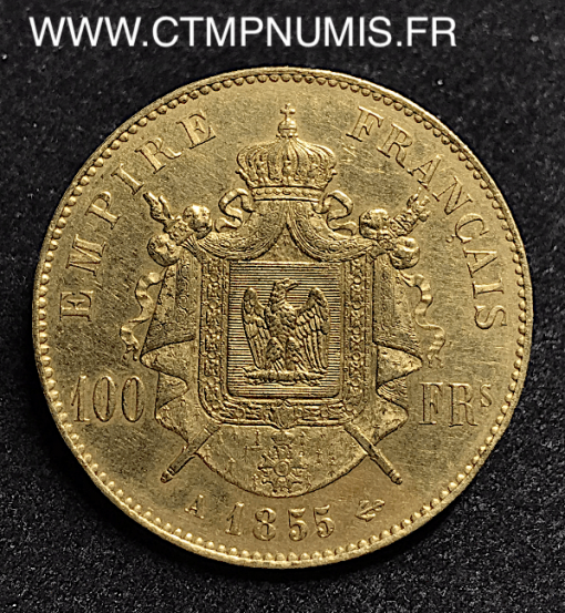 100 FRANCS OR NAPOLEON III 1855 A PARIS