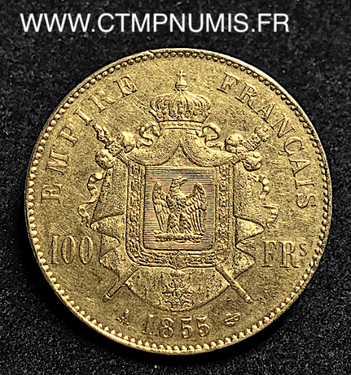 100 FRANCS OR NAPOLEON III 1855 A PARIS