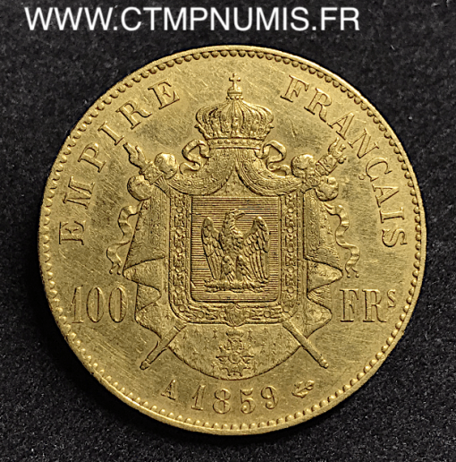 100 FRANCS OR NAPOLEON III 1859 A PARIS