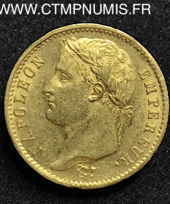 20 FRANCS OR NAPOLEON I° 1807 A PARIS