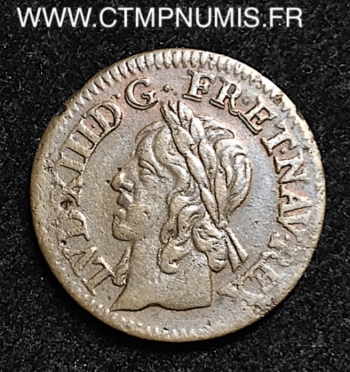 LOUIS XIII DOUBLE TOURNOIS 1642 A PARIS