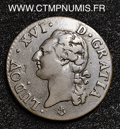 LOUIS XVI 1/2 SOL 1791 H LA ROCHELLE