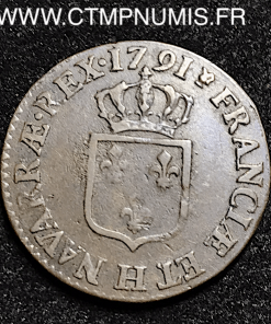 LOUIS XVI 1/2 SOL 1791 H LA ROCHELLE