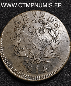 10 CENTIMES  ANVERS 1814 WOLSCHOT