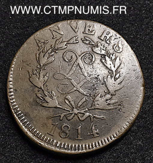 10 CENTIMES  ANVERS 1814 WOLSCHOT