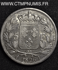 5 FRANCS ARGENT CHARLES X 1826 I LIMOGES