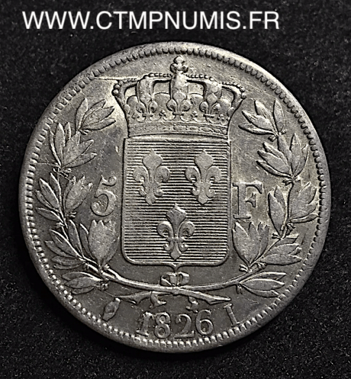 5 FRANCS ARGENT CHARLES X 1826 I LIMOGES