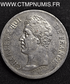 5 FRANCS ARGENT CHARLES X 1826 I LIMOGES