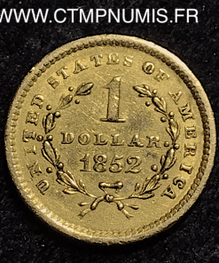 USA 1 DOLLAR OR LIBERTY 1852