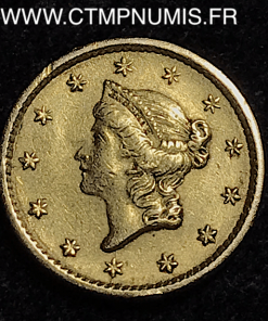 USA 1 DOLLAR OR LIBERTY 1852