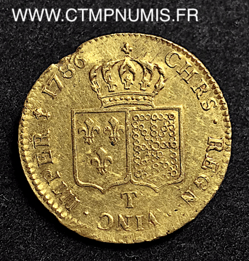 LOUIS XVI DOUBLE LOUIS D’OR AU 1786 T NANTES